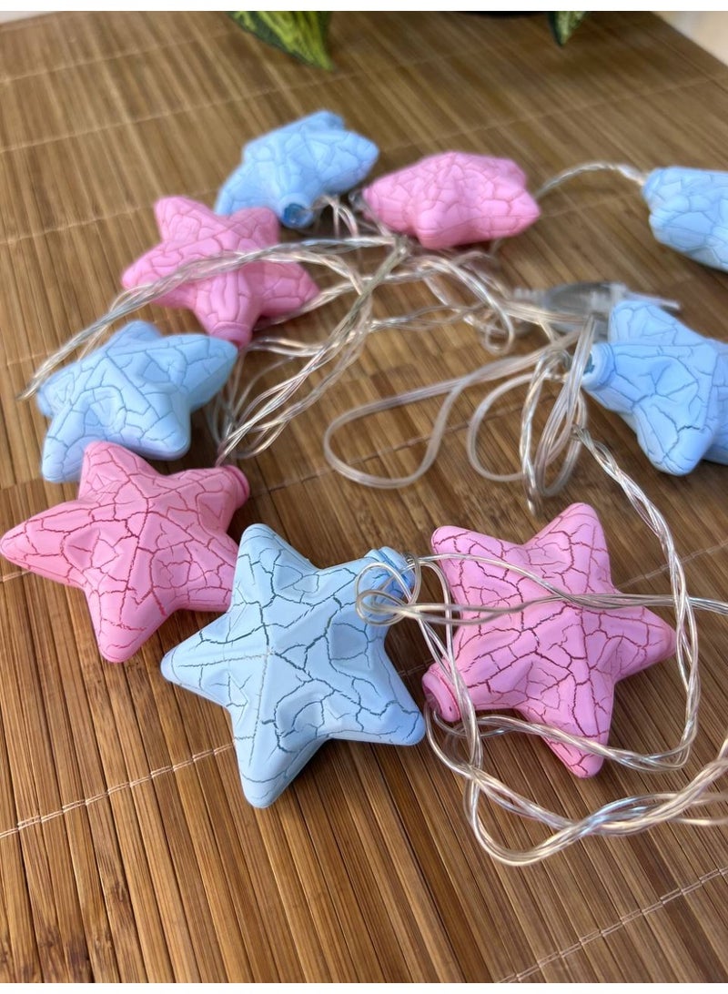 أضواء سلسلة LED على شكل نجوم رمضانية بطول 2.6 متر، أضواء زينة للعطلات - Image 4